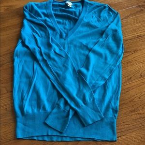 Teal Blue V Neck Sweater